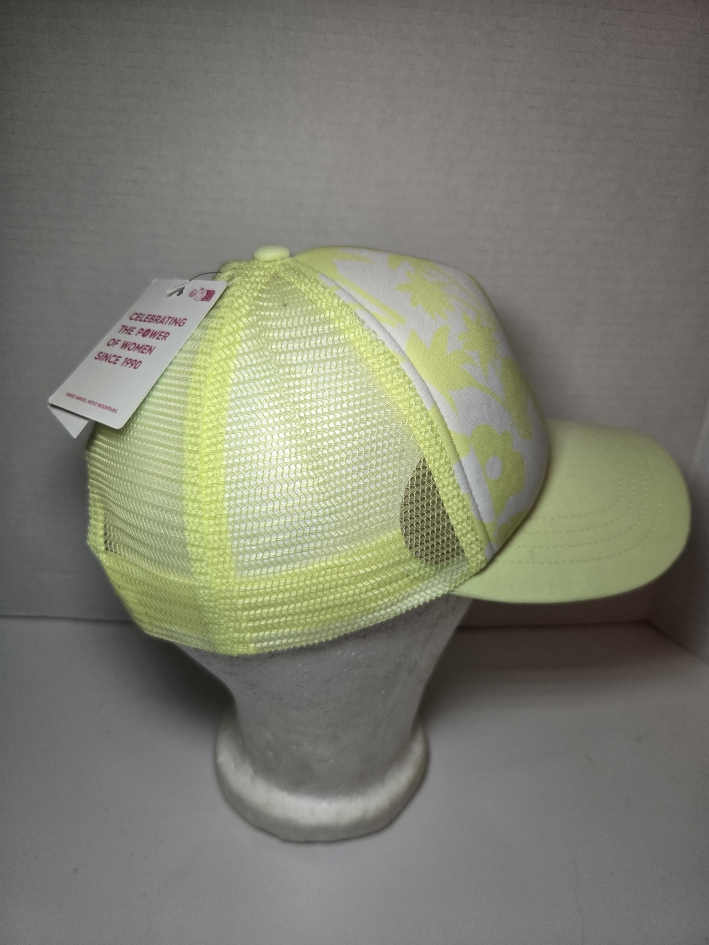 Wmns Neon Yellow Patterned Roxy Trucker Hat - - Picture 2 of 6